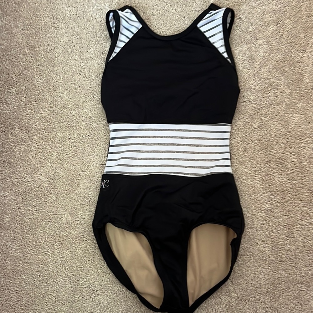 Kandi Kouture Leotard. Black and white. Child XL. Great condition.